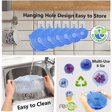 SILICONE FOOD COVERS SET - luvinly